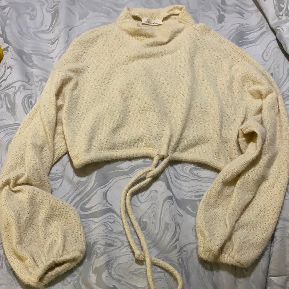 STARLOW crop teddy sweater